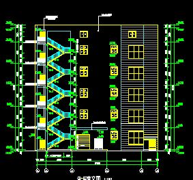 现代五层厂房建筑设计图纸免费下载 工业 农业建筑