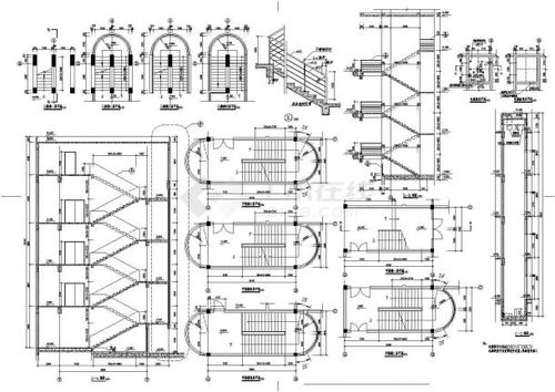 某地四层框架结构办公楼建筑设计方案图