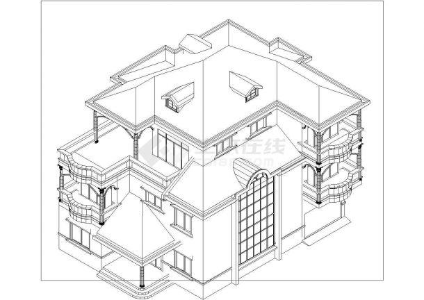 某地区全套别墅建筑设计cad设计图纸